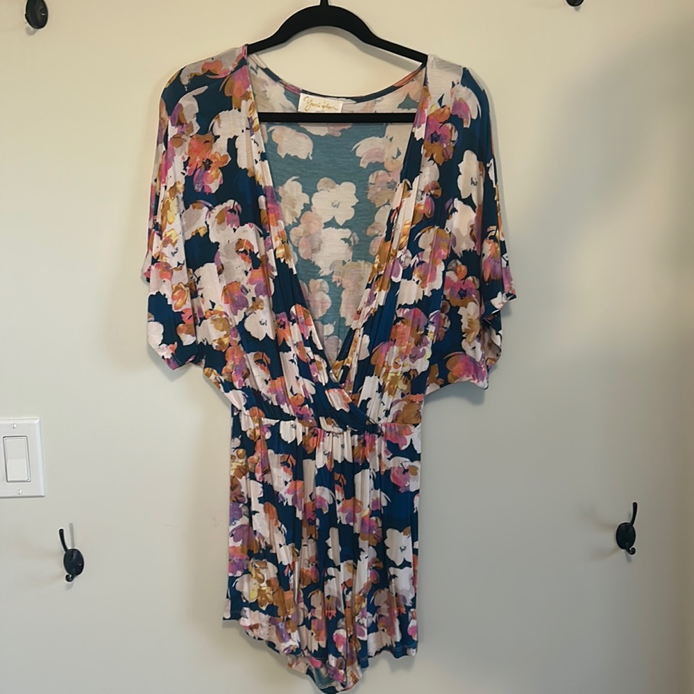 Yumi Kim Floral Deep V Romper